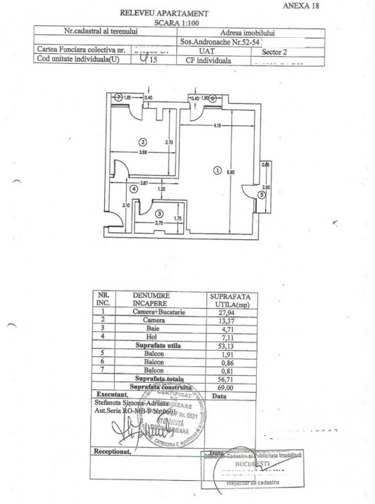 Apartament de doua camere, bloc nou zona Colentina/Andronache. Comision zero. 