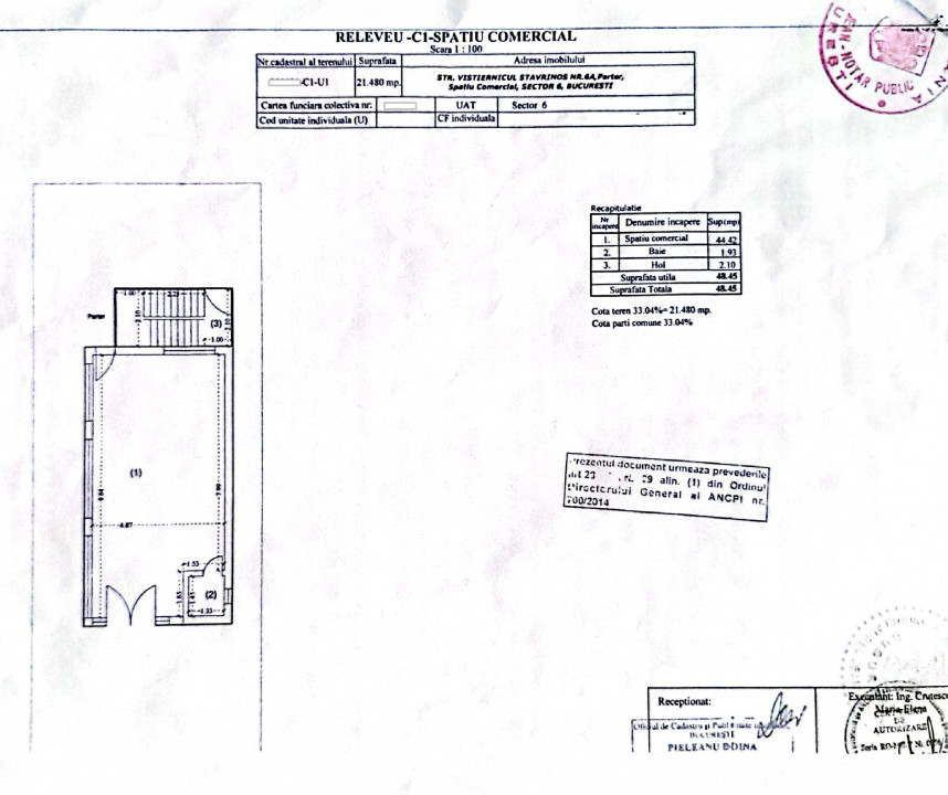 Spatiu comercial in bloc nou, market, 46 mp | Vistiernicul Stavrinos